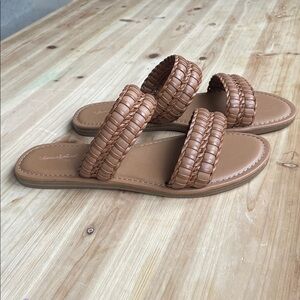 Universal Thread Woven Double-Strap Slide Boho Sandals 7